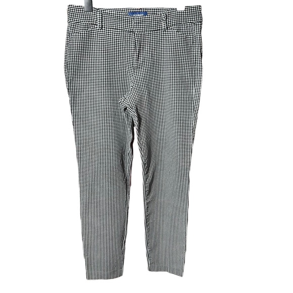 Women's | Old Navy | Black White Gingham Pixie Mid-Rise Pant - 6 Tall - Picture 2 of 6
